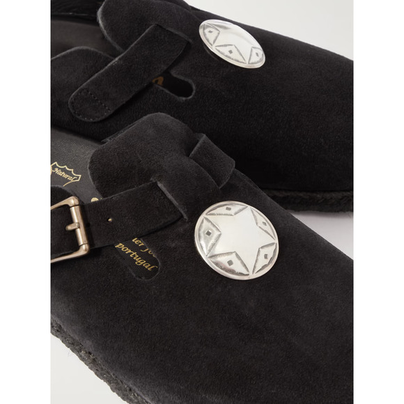 YUKETEN Sal 1 w/ Silver Concho Suede Clogs - Black size US 7 main image 5